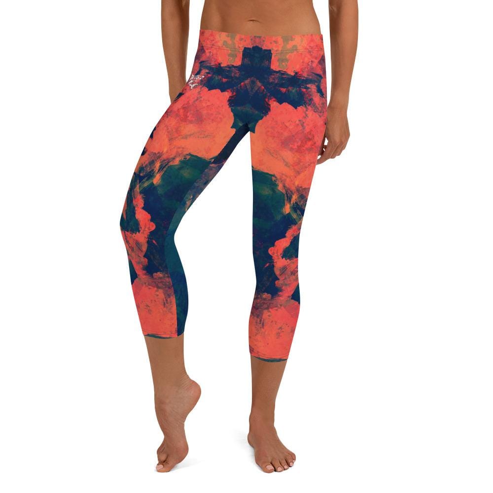 jiu jitsu gear BJJ apparel Abstract Azure ~ Capri Leggings