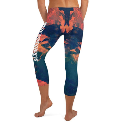 jiu jitsu gear BJJ apparel Abstract Azure ~ Capri Leggings