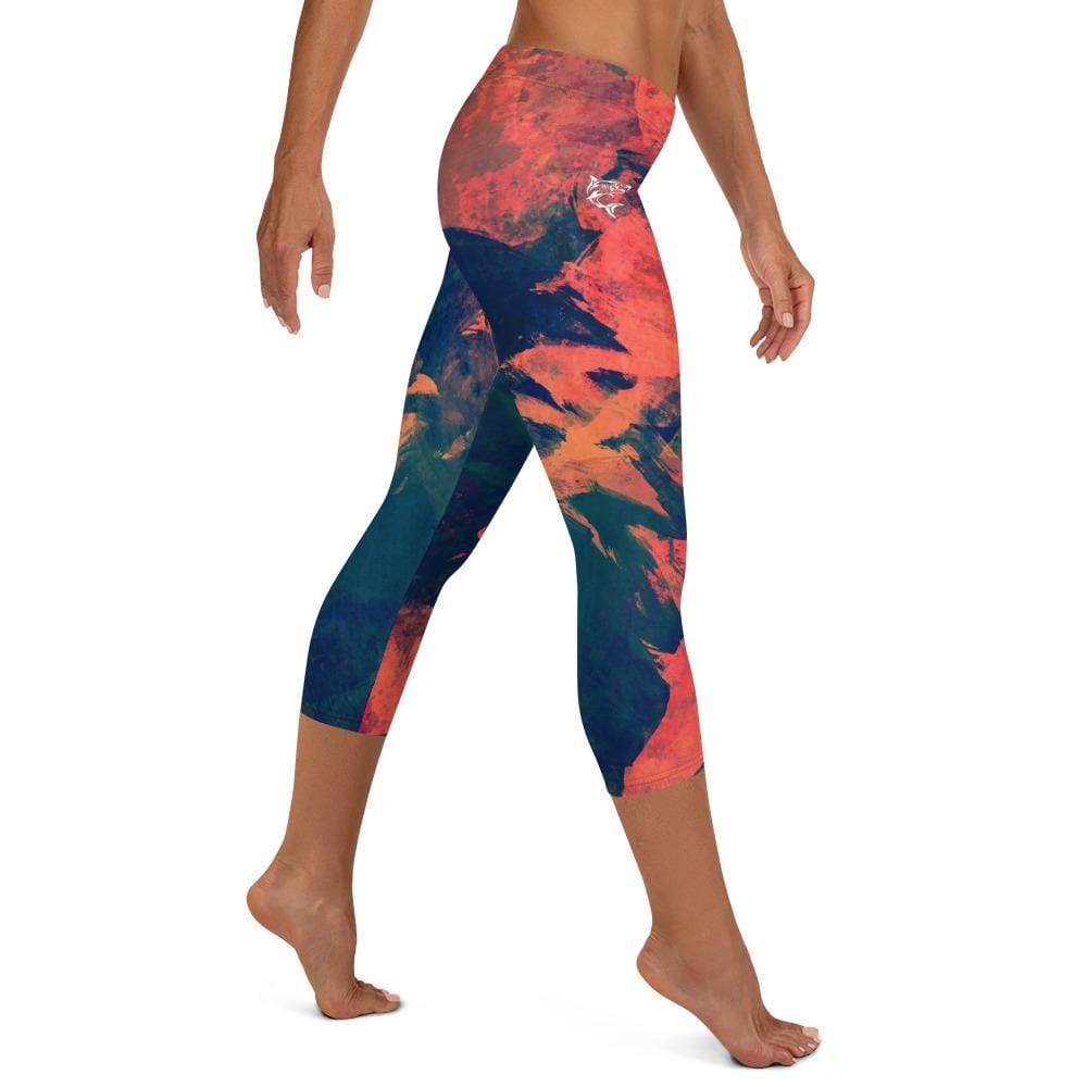 jiu jitsu gear BJJ apparel Abstract Azure ~ Capri Leggings