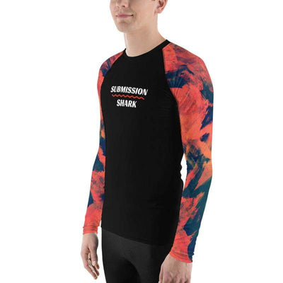 jiu jitsu gear BJJ apparel Abstract Azure ~ Men's BJJ Rash Guard