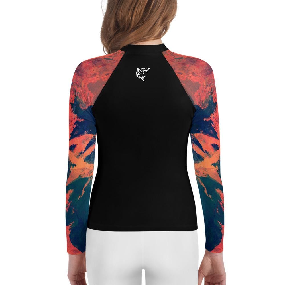 jiu jitsu gear BJJ apparel Abstract Azure ~ Youth Rash Guard