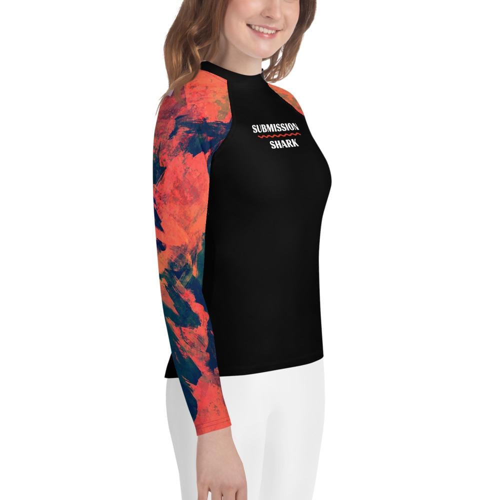 jiu jitsu gear BJJ apparel Abstract Azure ~ Youth Rash Guard