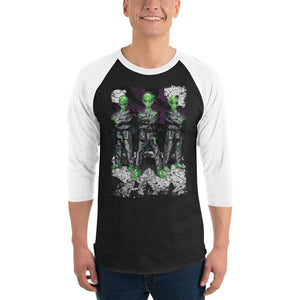 jiu jitsu gear BJJ apparel Alien Jiu-Jitsu (Take Me To Your Professor) ~ 3/4 sleeve raglan shirt