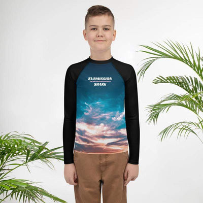 jiu jitsu gear BJJ apparel Aquatic Skies ~ Youth Rash Guard