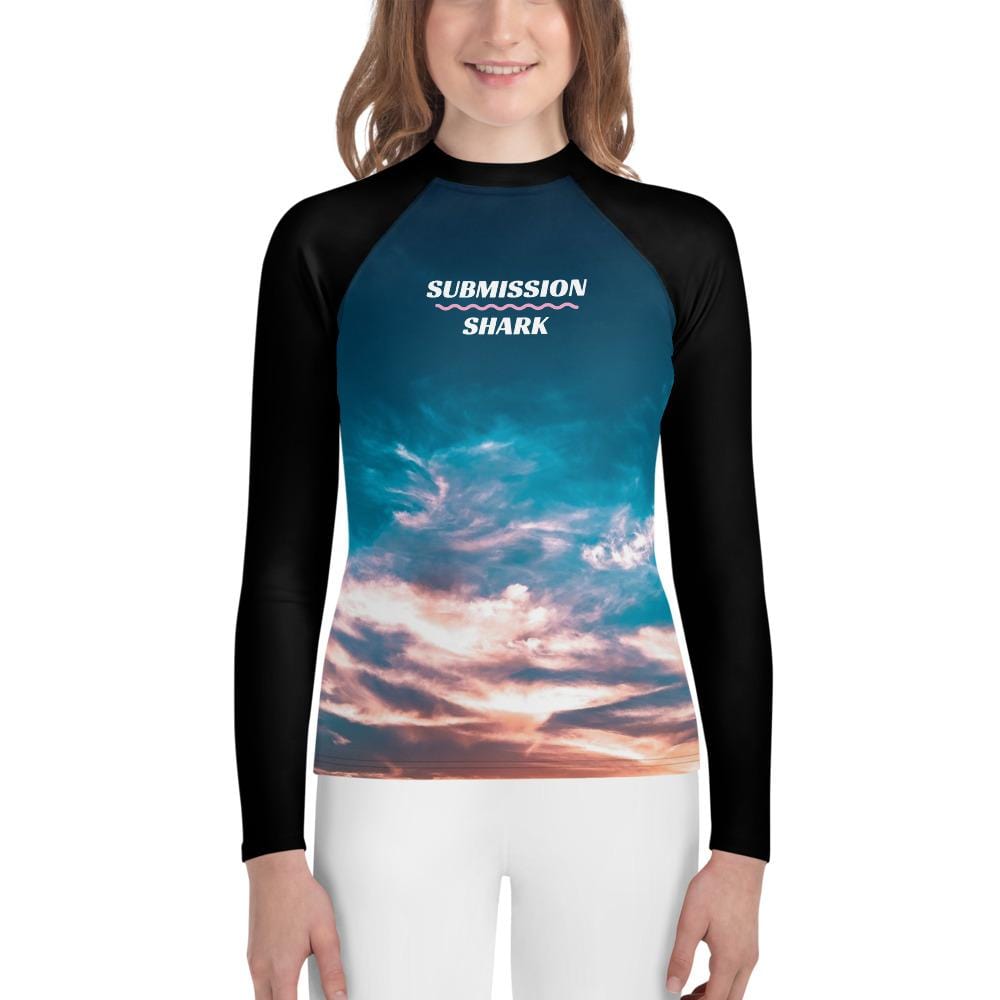 jiu jitsu gear BJJ apparel Aquatic Skies ~ Youth Rash Guard