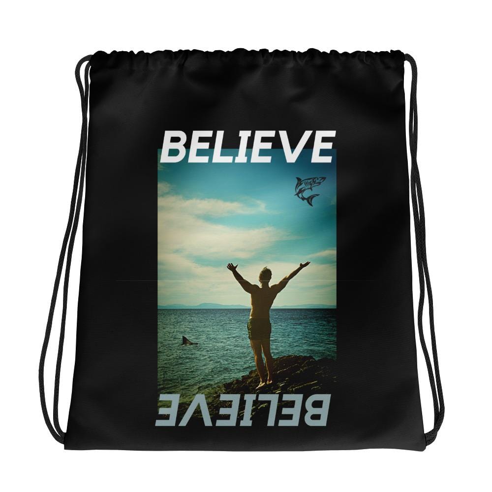 jiu jitsu gear BJJ apparel Believe | Drawstring bag | Submission Shark