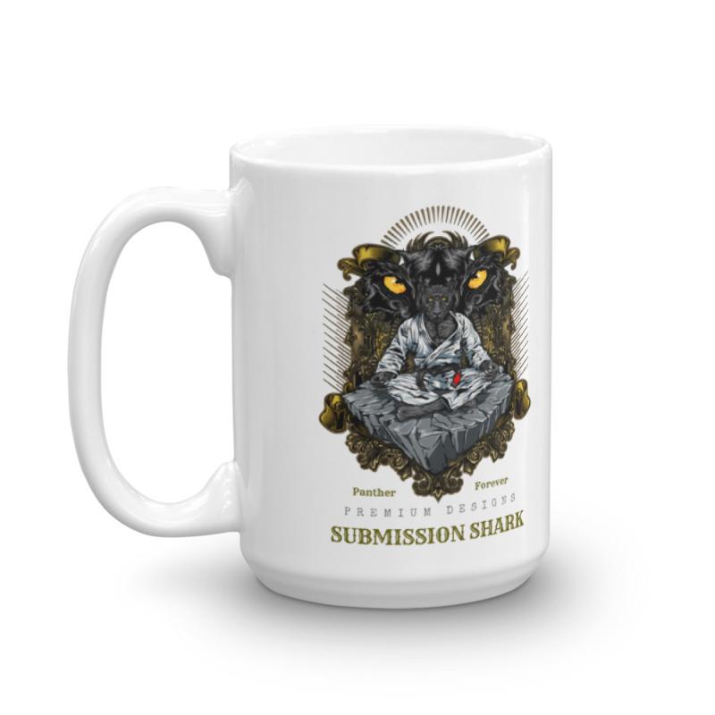 jiu jitsu gear BJJ apparel Black Panther Forever Mug | Submission Shark