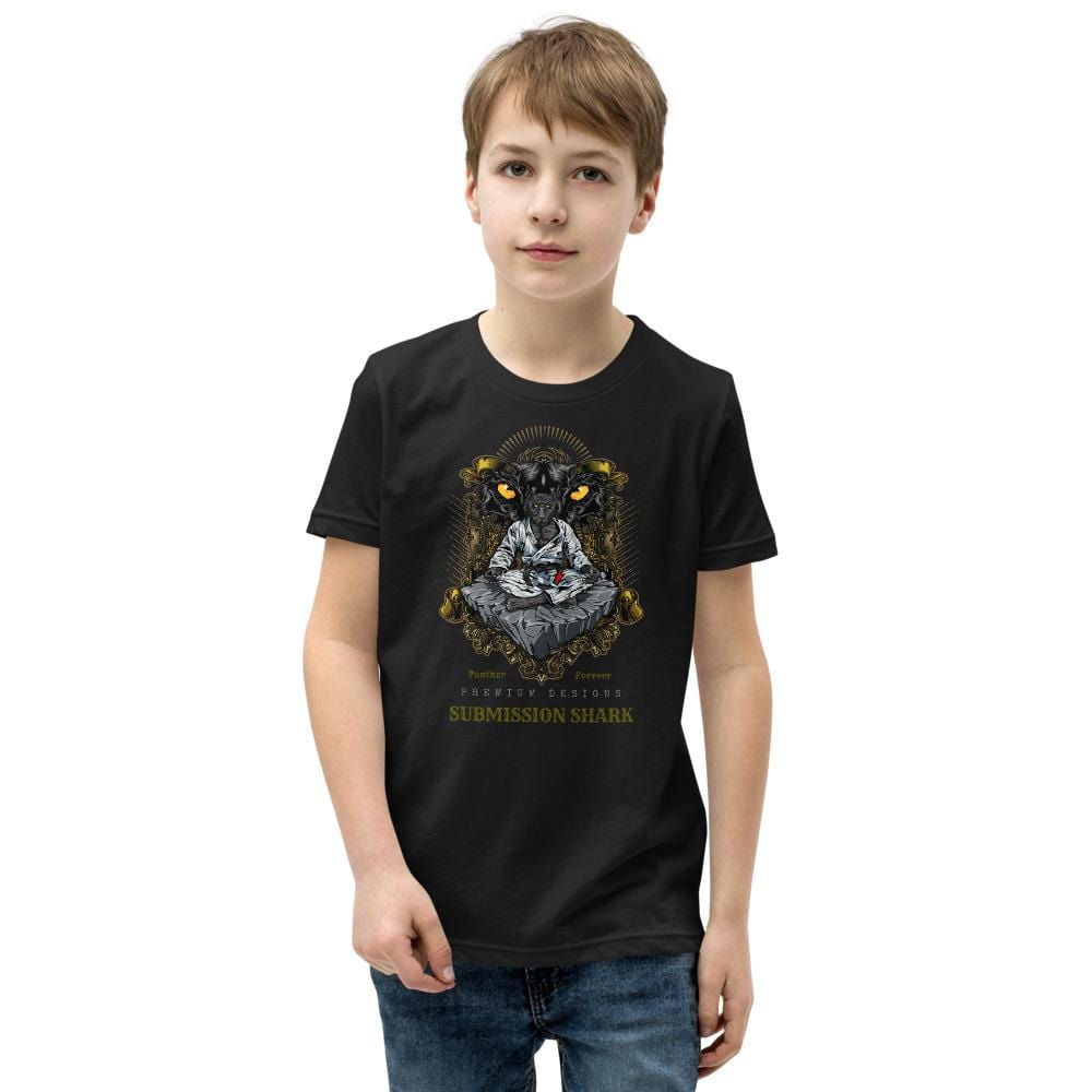 jiu jitsu gear BJJ apparel Black Panther Forever ~ Youth T-Shirt