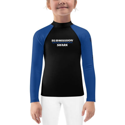 jiu jitsu gear BJJ apparel Blue SS Premium Standard ~ Kid's Rash Guard