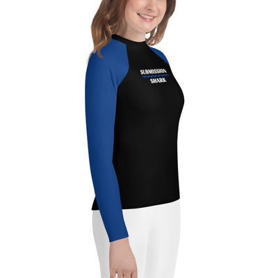 jiu jitsu gear BJJ apparel Blue SS Premium Standard ~ Youth Rash Guard