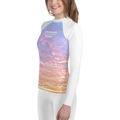 jiu jitsu gear BJJ apparel Blush Heaven ~ Youth Rash Guard