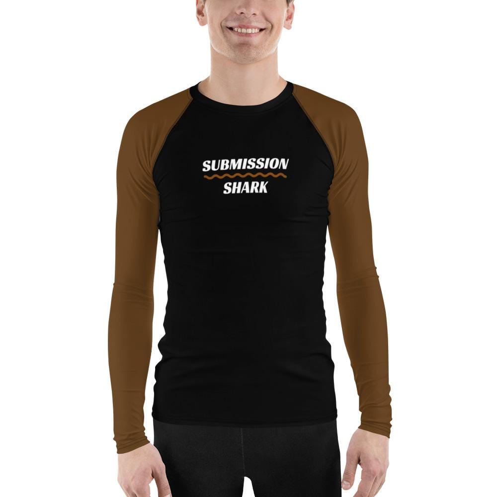 jiu jitsu gear BJJ apparel Brown SS Premium Standard ~ Men's BJJ Rash Guard