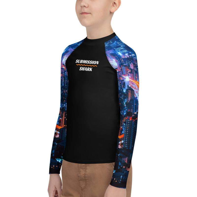 jiu jitsu gear BJJ apparel City Lights ~ Youth Rash Guard