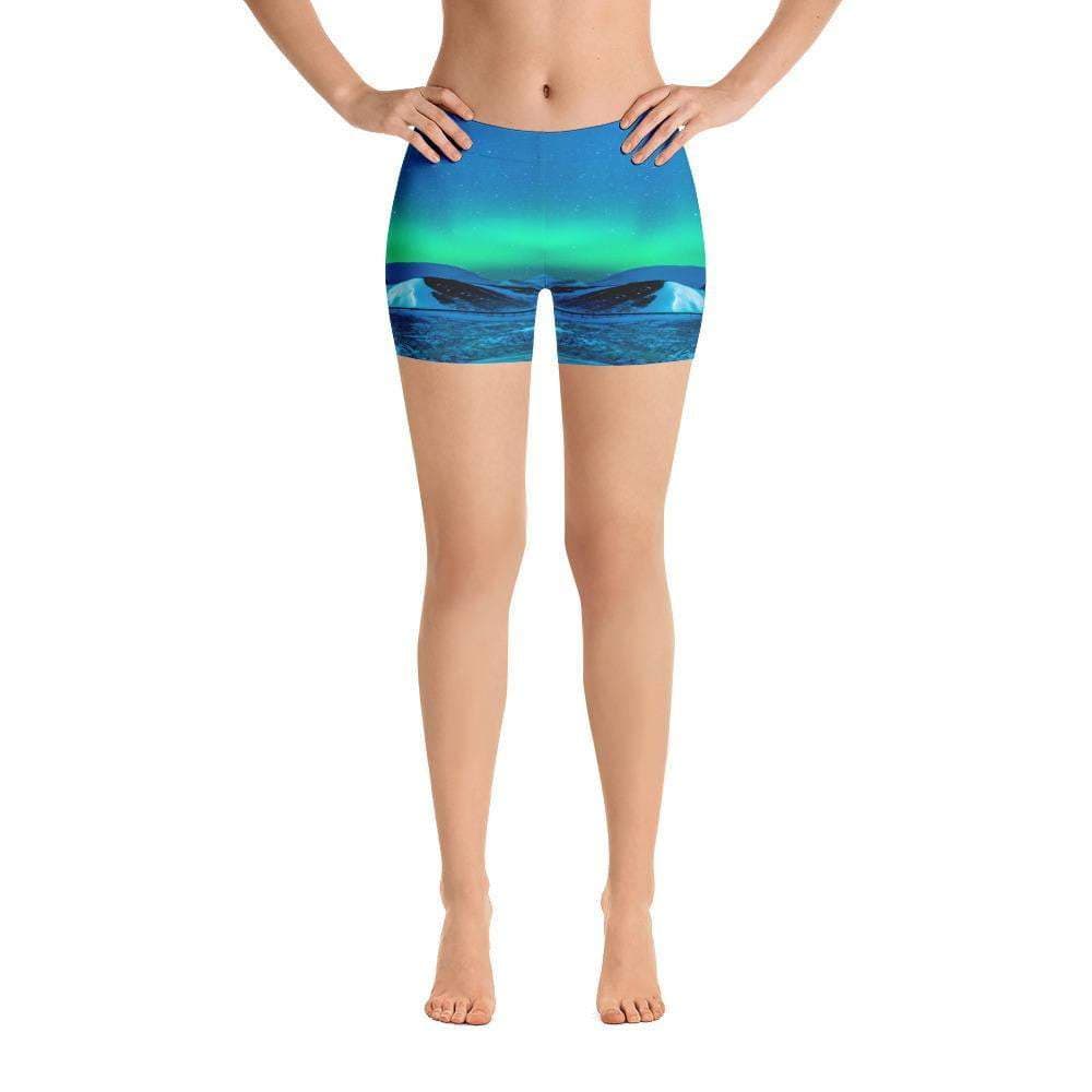 jiu jitsu gear BJJ apparel Cosmic Aurora | Blue & Green Sports Shorts | Submission Shark