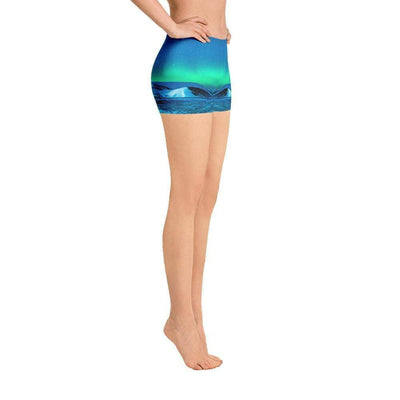 jiu jitsu gear BJJ apparel Cosmic Aurora | Blue & Green Sports Shorts | Submission Shark