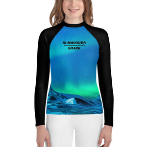 jiu jitsu gear BJJ apparel Cosmic Aurora ~ Youth Rash Guard