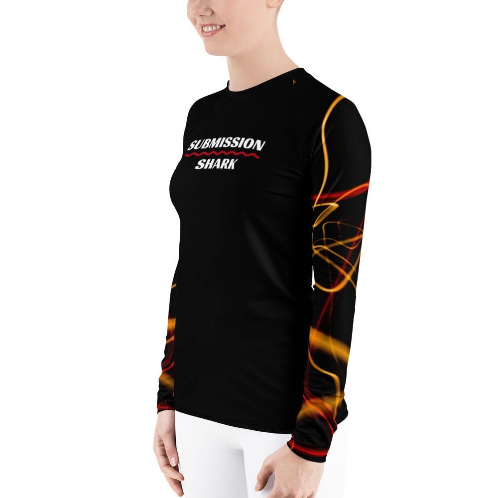 jiu jitsu gear BJJ apparel Electric Flow ~ Women's Rash Guard