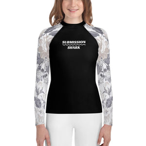 jiu jitsu gear BJJ apparel Elegant Dame ~ Youth Rash Guard