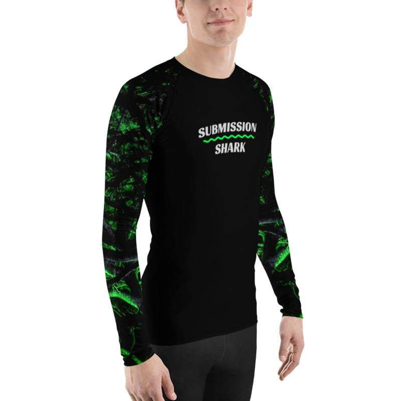 jiu jitsu gear BJJ apparel Green Forest Glow ~ Men's BJJ Rash Guard