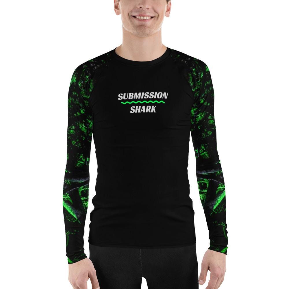 jiu jitsu gear BJJ apparel Green Forest Glow ~ Men's BJJ Rash Guard