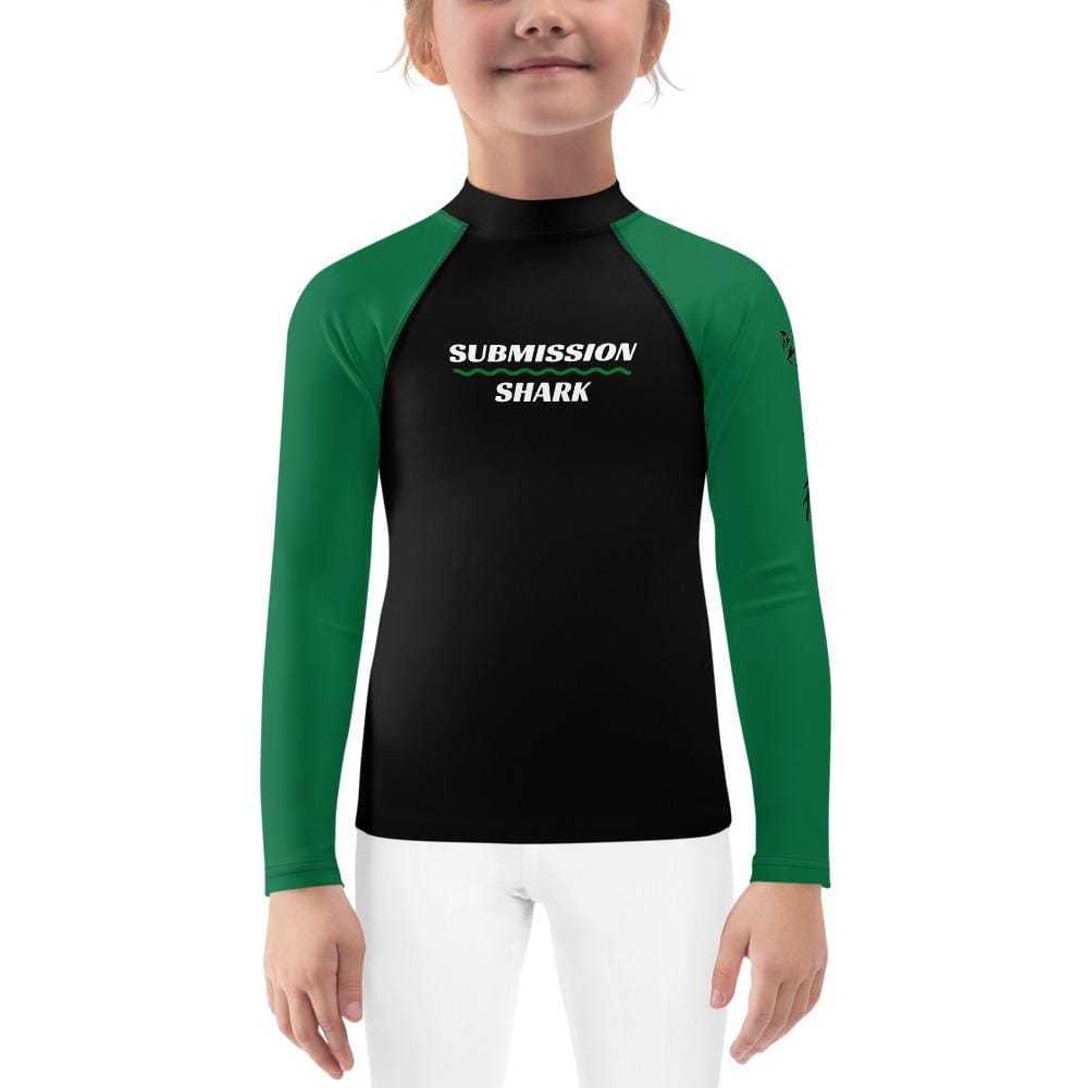 jiu jitsu gear BJJ apparel Green SS Premium Standard ~ Kid's Rash Guard