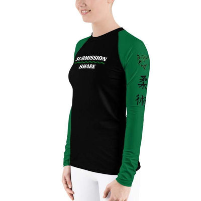 jiu jitsu gear BJJ apparel Green SS Premium Standard ~ Women's Rash Guard
