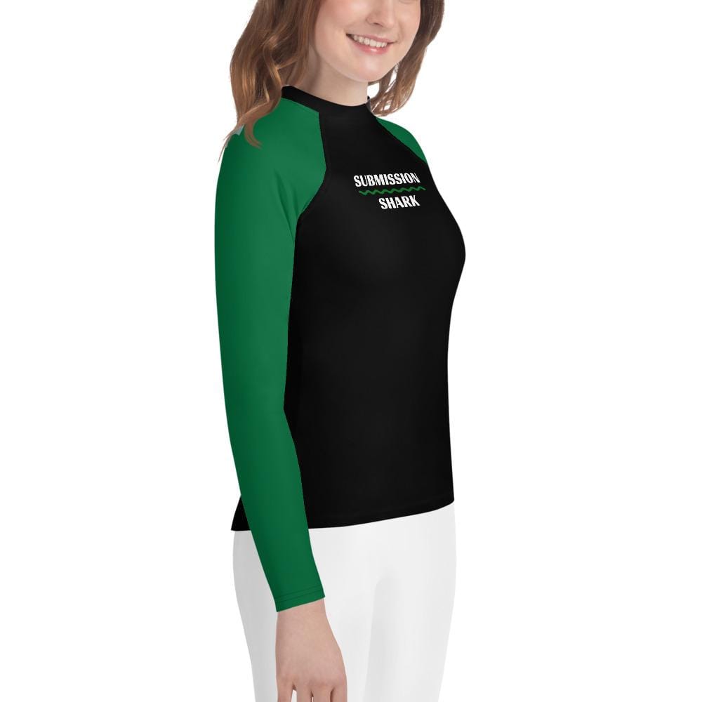 jiu jitsu gear BJJ apparel Green SS Premium Standard ~ Youth Rash Guard