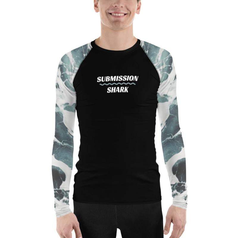 Men's BJJ Rash Guard (Ivory Oceans) - Shop MMA Gear – Submission Shark