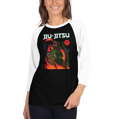 jiu jitsu gear BJJ apparel Jiu-Jitsu Kaiju ~ 3/4 sleeve raglan shirt
