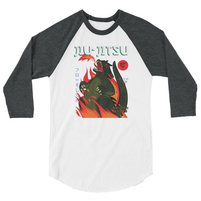 jiu jitsu gear BJJ apparel Jiu-Jitsu Kaiju ~ 3/4 sleeve raglan shirt