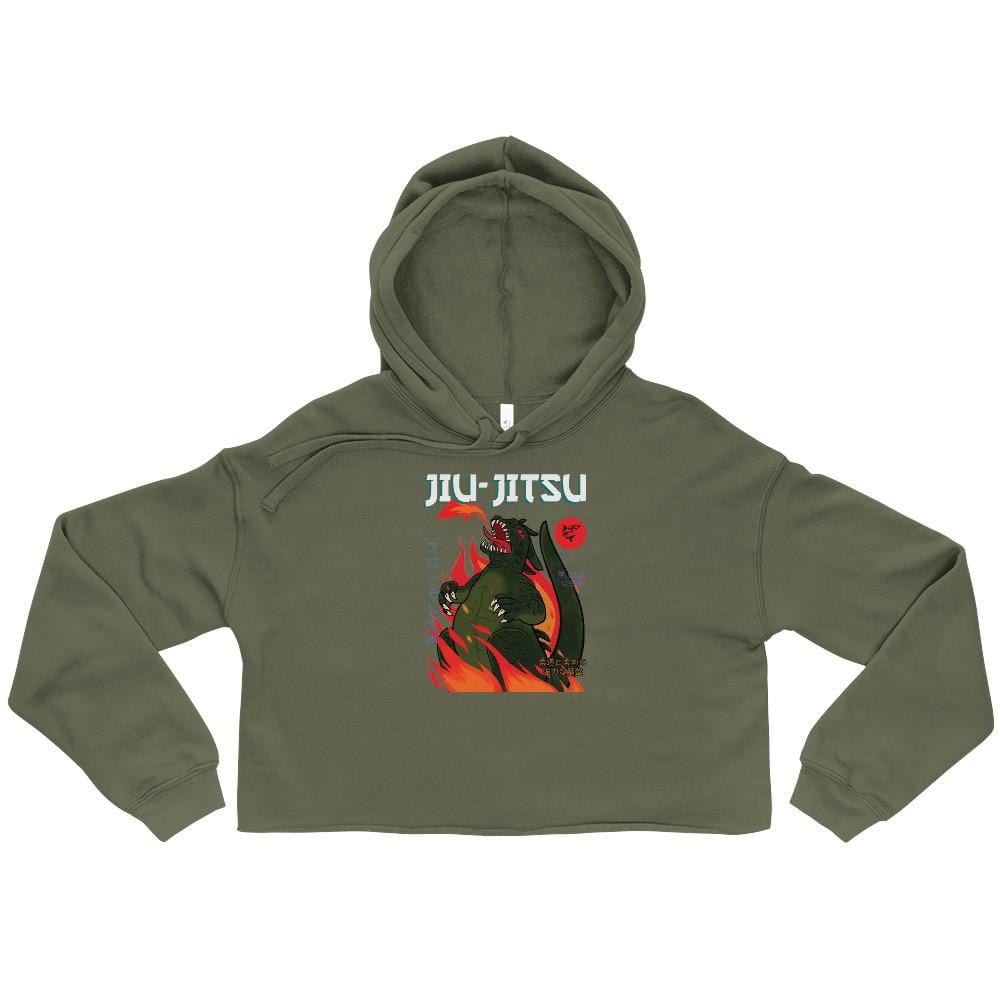 jiu jitsu gear BJJ apparel Jiu-Jitsu Kaiju ~ Crop Hoodie