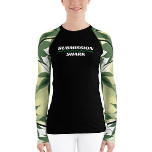 jiu jitsu gear BJJ apparel Legalize Leaf ~ Women's Rash Guard