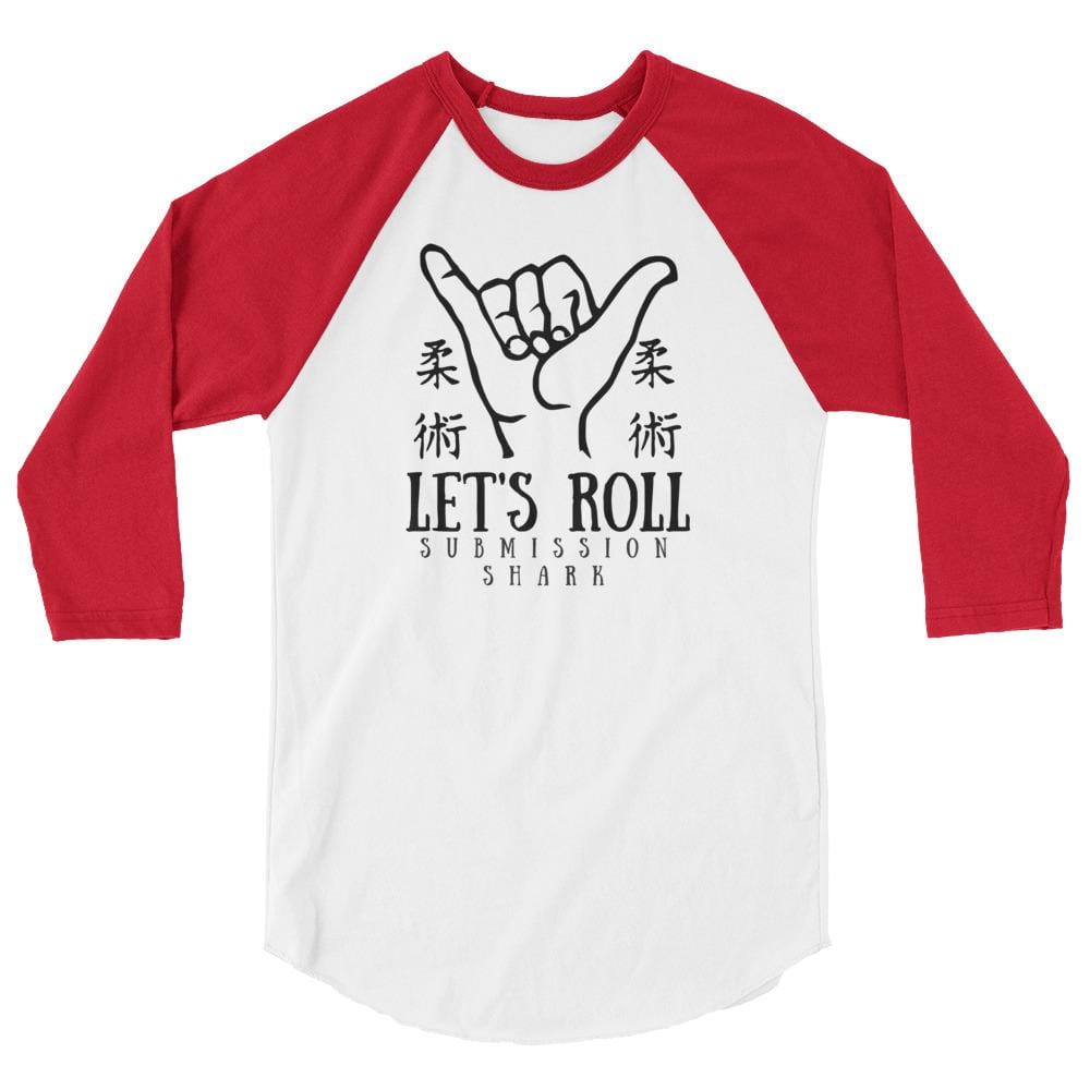 jiu jitsu gear BJJ apparel Let's Roll ~ 3/4 sleeve raglan shirt