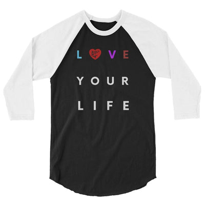 jiu jitsu gear BJJ apparel Love Your Life ~ 3/4 sleeve raglan shirt