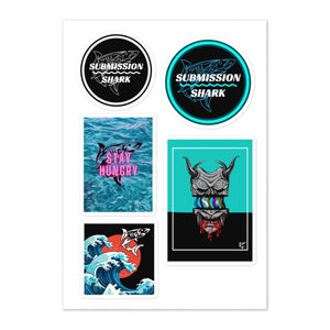 jiu jitsu gear BJJ apparel Megalodon Sticker sheet