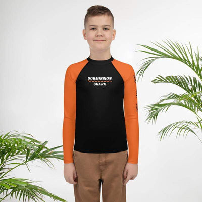 jiu jitsu gear BJJ apparel Orange SS Premium Standard ~ Youth Rash Guard