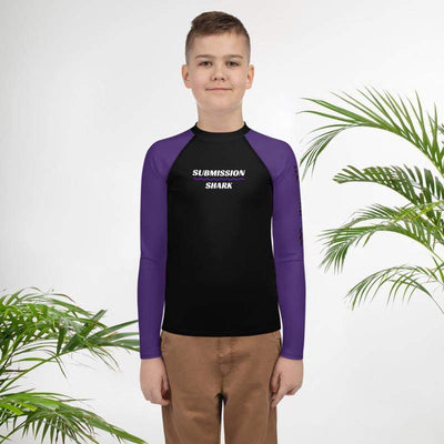 jiu jitsu gear BJJ apparel Purple SS Premium Standard ~ Youth Rash Guard