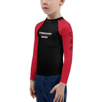 jiu jitsu gear BJJ apparel Red SS Premium Standard ~ Kid's Rash Guard