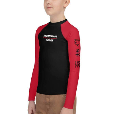 jiu jitsu gear BJJ apparel Red SS Premium Standard ~ Youth Rash Guard