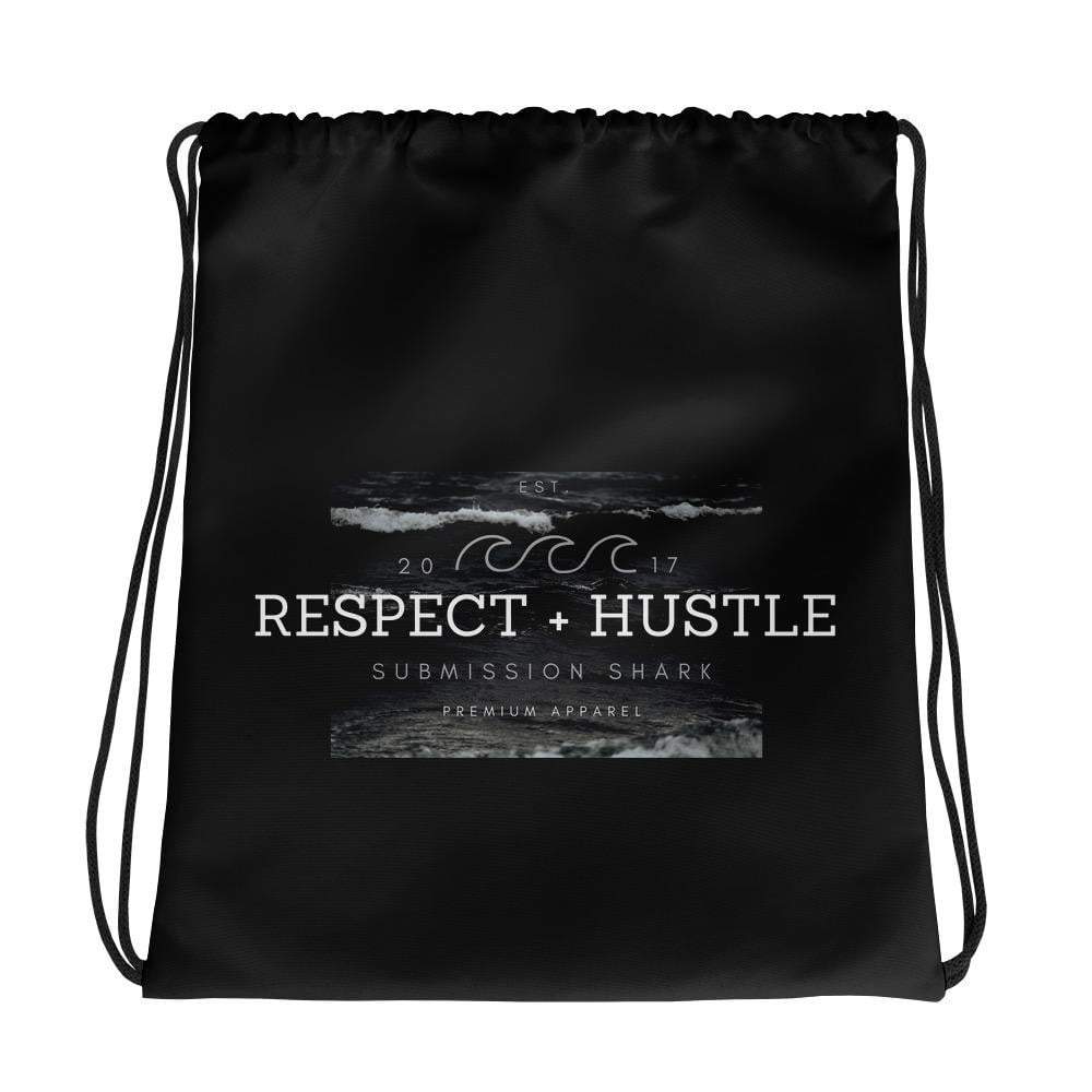 jiu jitsu gear BJJ apparel Respect + Hustle | Drawstring Bag | Submission Shark