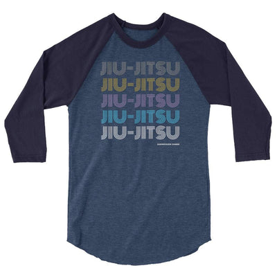 jiu jitsu gear BJJ apparel Retro Jiu-Jitsu ~ 3/4 sleeve raglan shirt