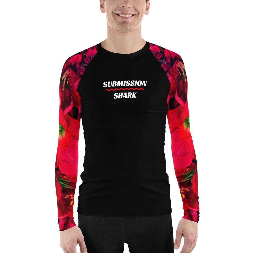 Men's Red MMA Rash Guard (Scarlet Gardens) - Shop BJJ Gear – Submission ...