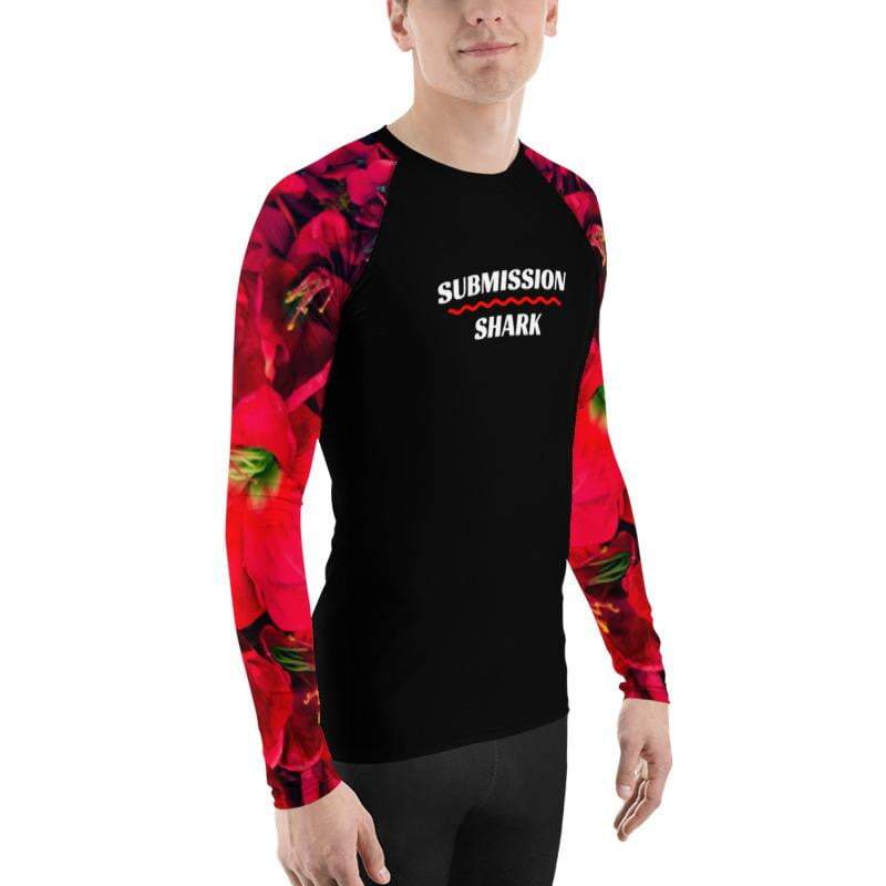 jiu jitsu gear BJJ apparel Scarlet Gardens ~ Men's BJJ Rash Guard