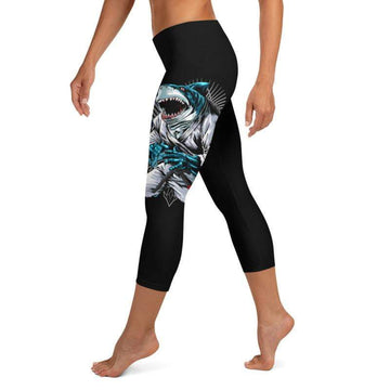 Shark Frenzy | Capri Leggings | Submission Shark