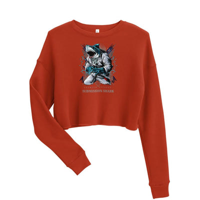 jiu jitsu gear BJJ apparel Shark Frenzy ~ Crop Sweatshirt
