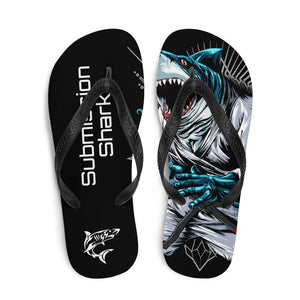 jiu jitsu gear BJJ apparel Shark Frenzy ~ Flip-Flops