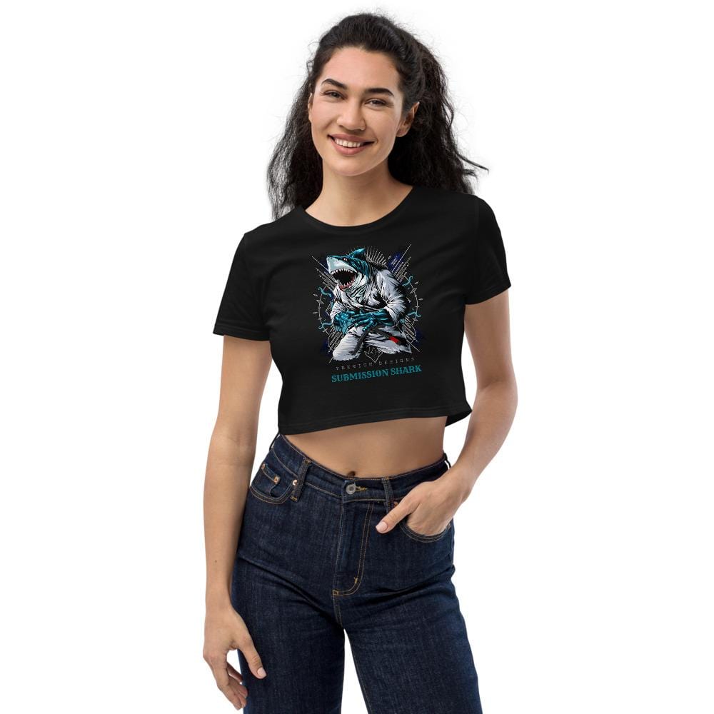 jiu jitsu gear BJJ apparel Shark Frenzy ~ Organic Crop Top