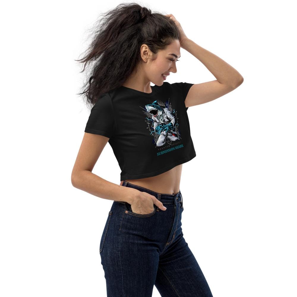 jiu jitsu gear BJJ apparel Shark Frenzy ~ Organic Crop Top