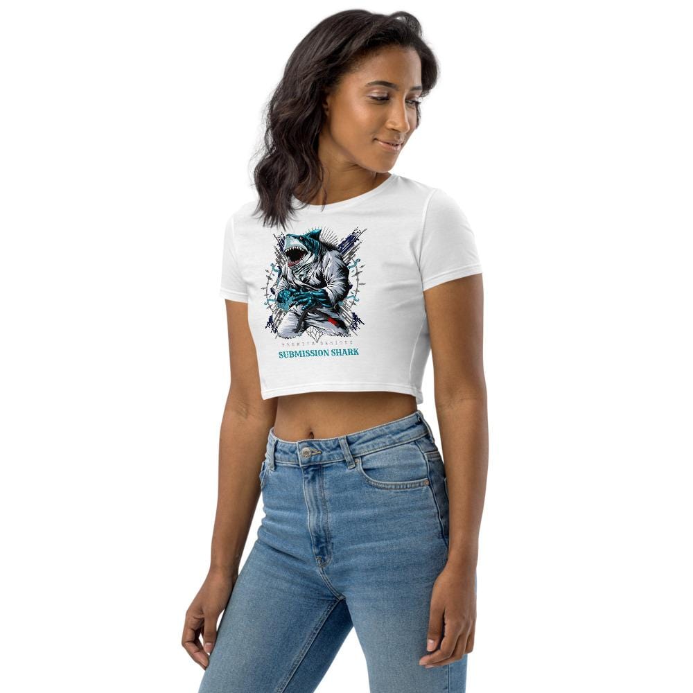 jiu jitsu gear BJJ apparel Shark Frenzy ~ Organic Crop Top