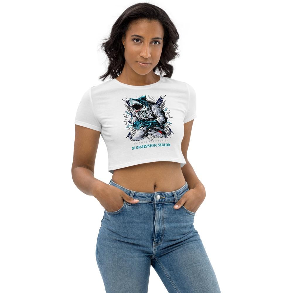 jiu jitsu gear BJJ apparel Shark Frenzy ~ Organic Crop Top